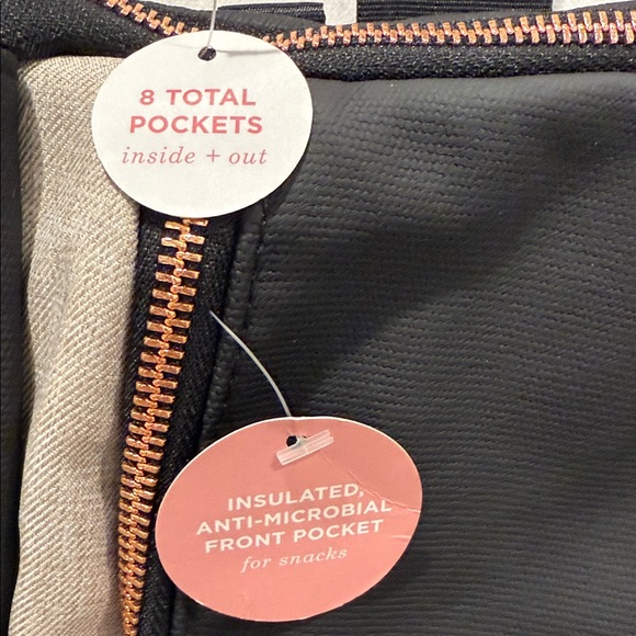 Petunia Pickle Bottom Pivot Diaper Bag Backpack Sand and Black New - Picture 15 of 16